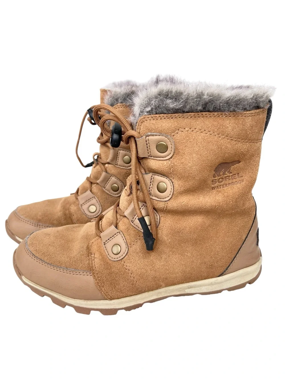 Sorel Explorer Brown Waterproof Boots Suede Women’s Size 6 NY2329 Winter Snow